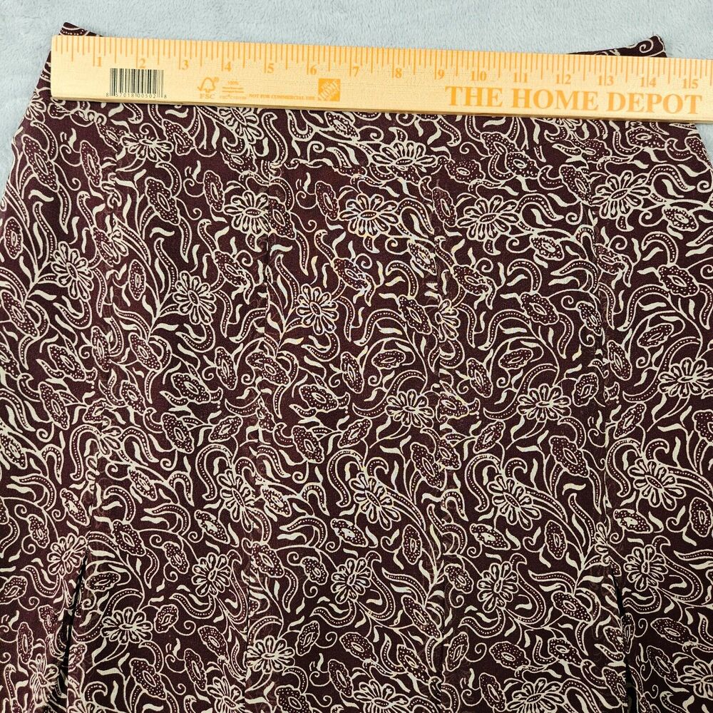 Ann Taylor Silk Skirt Set Womens Size 8 Top & 4‎ Skirt Sleeveless Wine Career - Picture 16 of 16